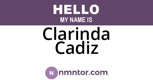 Clarinda Cadiz