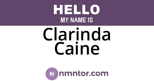 Clarinda Caine