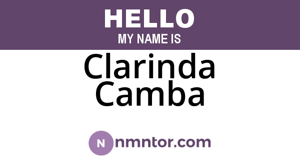Clarinda Camba