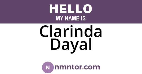 Clarinda Dayal