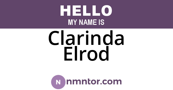 Clarinda Elrod