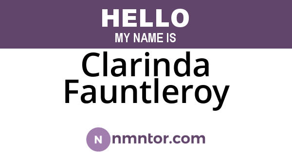 Clarinda Fauntleroy