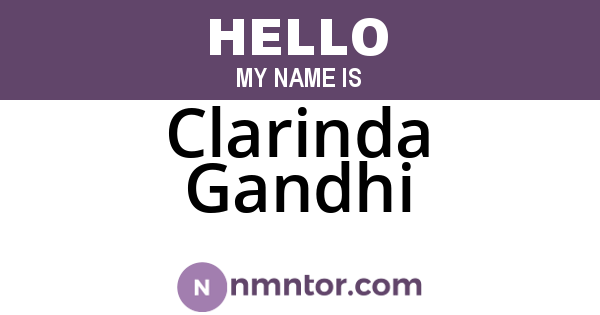 Clarinda Gandhi
