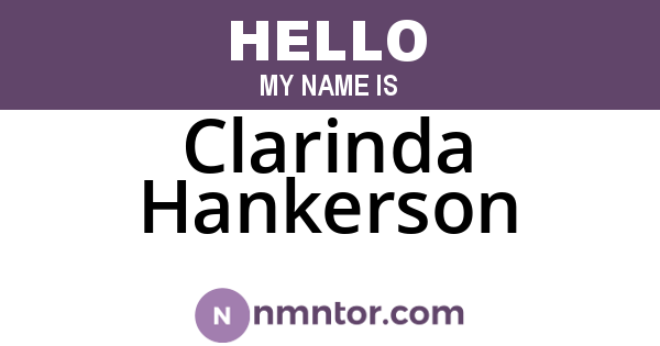 Clarinda Hankerson