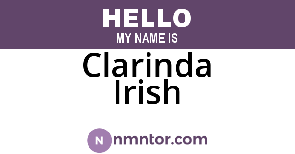Clarinda Irish
