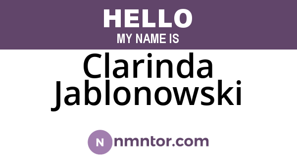 Clarinda Jablonowski