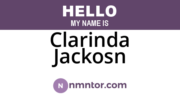 Clarinda Jackosn