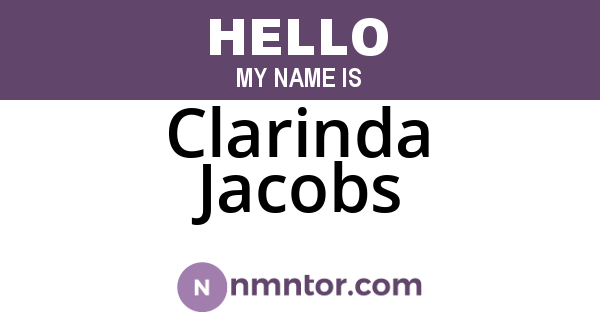 Clarinda Jacobs