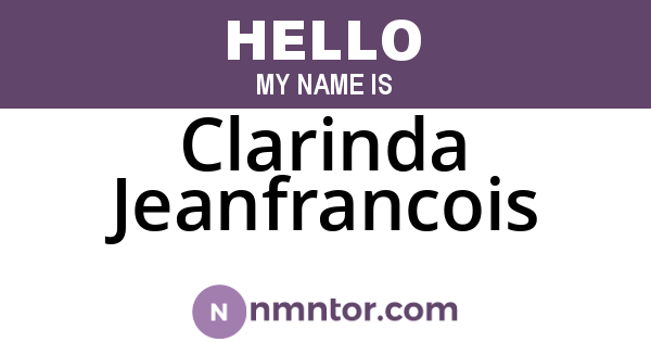 Clarinda Jeanfrancois