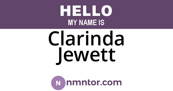 Clarinda Jewett