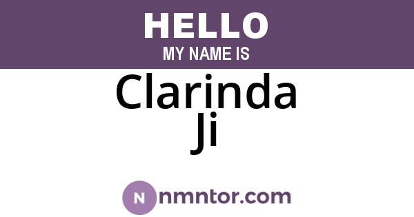 Clarinda Ji