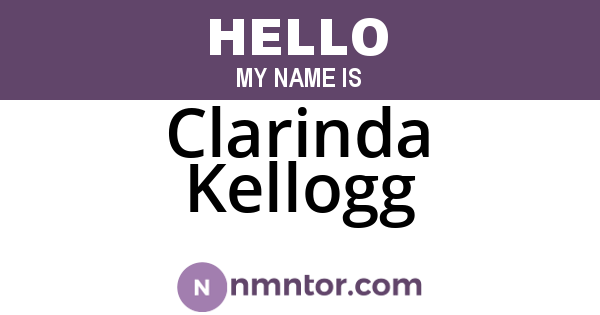 Clarinda Kellogg