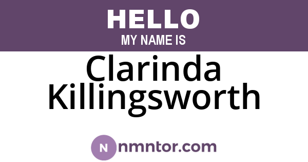 Clarinda Killingsworth
