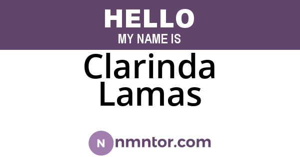 Clarinda Lamas