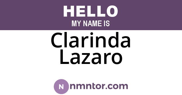 Clarinda Lazaro