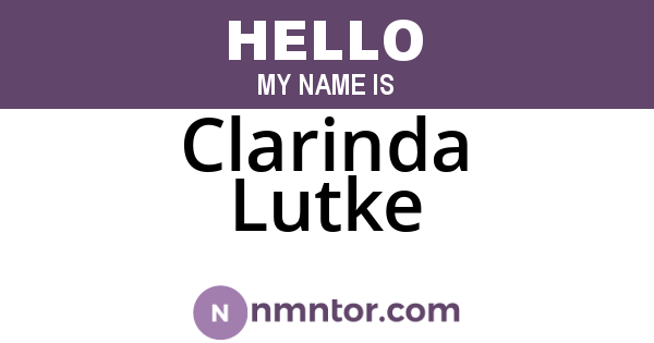 Clarinda Lutke