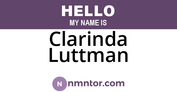 Clarinda Luttman