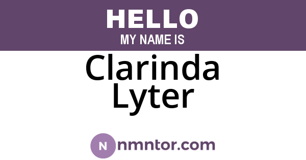 Clarinda Lyter