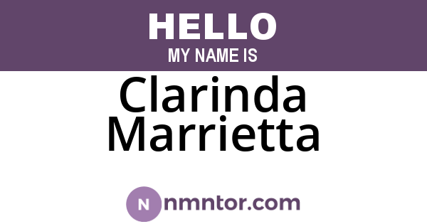 Clarinda Marrietta