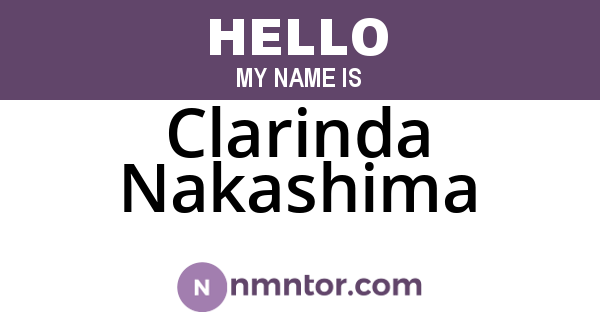 Clarinda Nakashima