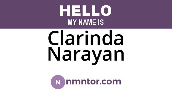 Clarinda Narayan
