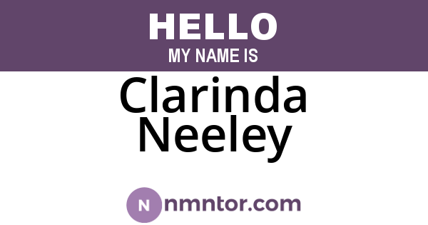 Clarinda Neeley