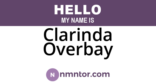 Clarinda Overbay