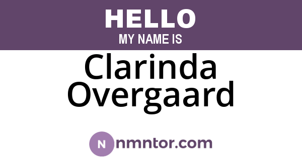 Clarinda Overgaard