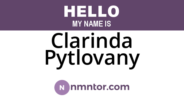 Clarinda Pytlovany