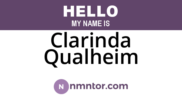 Clarinda Qualheim