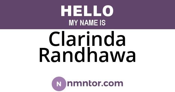 Clarinda Randhawa