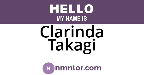 Clarinda Takagi