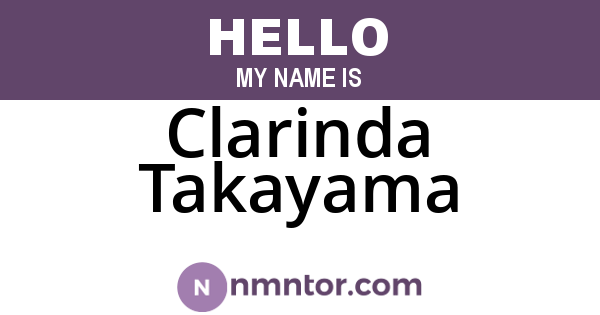 Clarinda Takayama