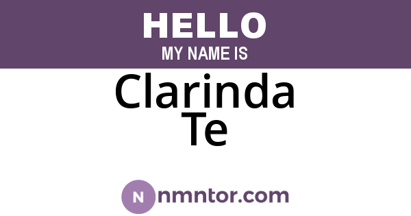 Clarinda Te