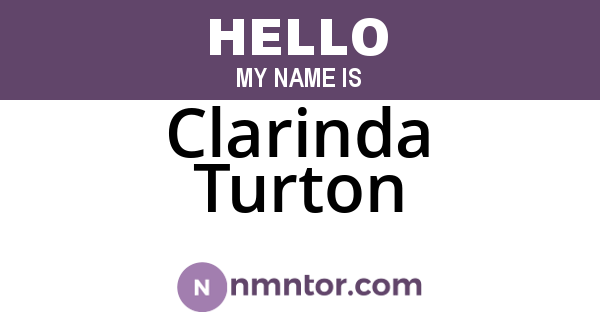 Clarinda Turton