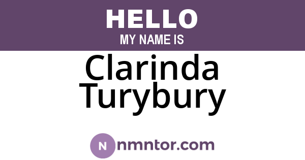 Clarinda Turybury