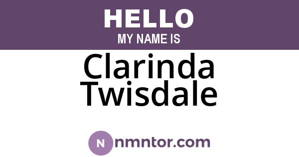 Clarinda Twisdale