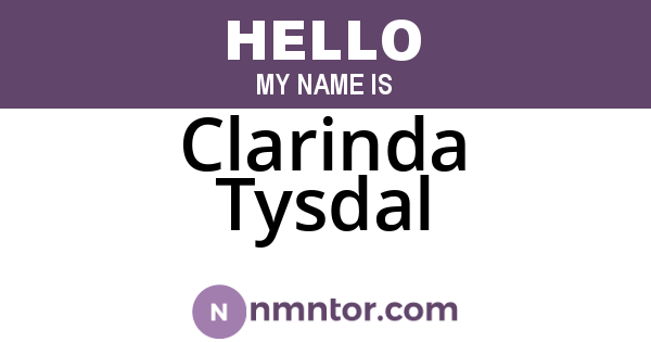 Clarinda Tysdal