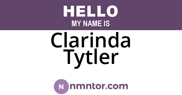 Clarinda Tytler