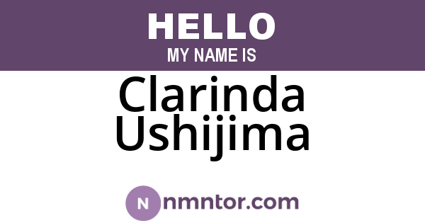 Clarinda Ushijima