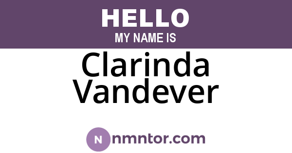 Clarinda Vandever