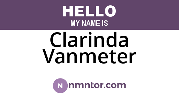Clarinda Vanmeter