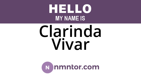 Clarinda Vivar
