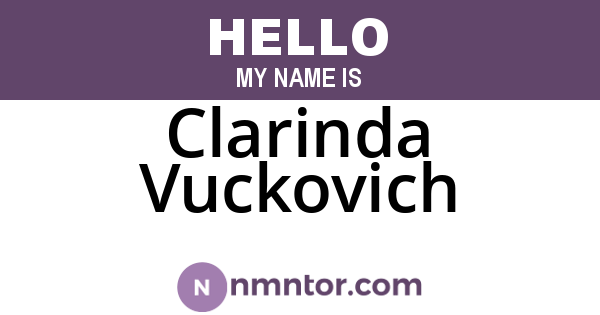 Clarinda Vuckovich