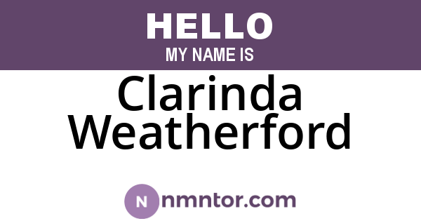 Clarinda Weatherford