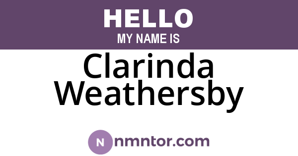 Clarinda Weathersby