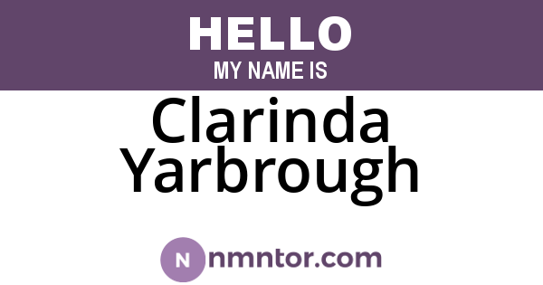 Clarinda Yarbrough