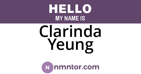 Clarinda Yeung