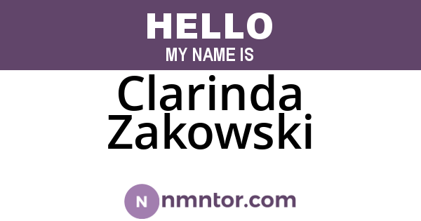 Clarinda Zakowski