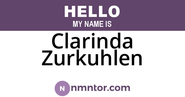 Clarinda Zurkuhlen